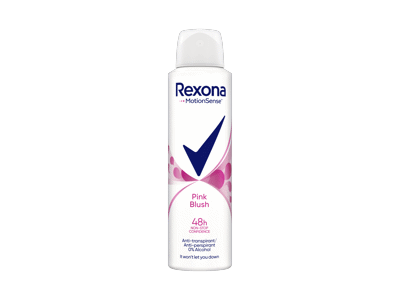 Moteriškas purškiamasis dezodorantas REXONA PINK BLUSH, 150 ml