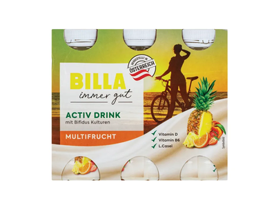 Probiotinis jogurtinis gėrimas BILLA ACTIV, 6 x 100 g
