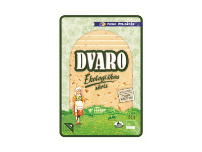 	DVARO ekologiškas fermentinis sūris, 50 % rieb. s. m., 150 g