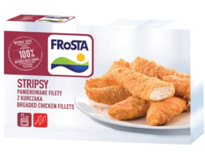Šaldytos aštriai marinuotos vištienos juostelės, džiūvėsėliuose, keptos, 250 g F5731O