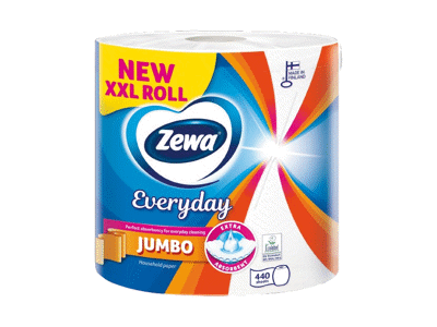 Popieriniai rankšluosčiai ZEWA JUMBO EVERYDAY, 2sl, 440lap, 1rit