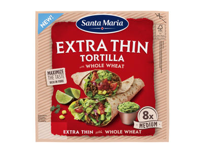 Plonos kvietinės pilnagrūdės tortilijos SANTA MARIA, 240 g