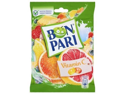 Karamelė BON PARI, vaisinė, su vitaminu C, 90 g