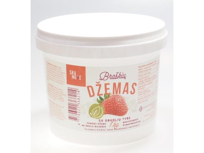 Braškių džemas SKANOVĖ, 35%, be konservantų, 1 kg