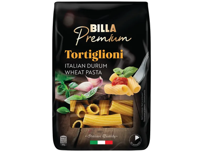 Itališki kietųjų kviečių makaronai TORTIGLIONI BILLA PREMIUM, 500 g