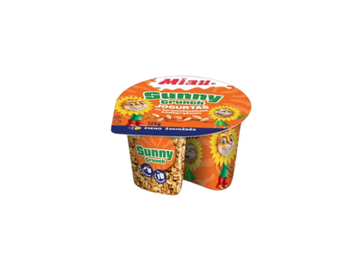 Jogurtas MIAU,SUNNY CRUNCH su karam.saulėgr., 6,6%rieb.,125g