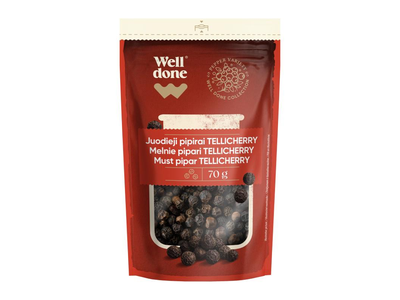 Juodieji TELLYCHERRY pipirai WELL DONE, 70 g