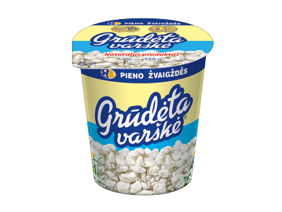 GRŪDĖTA varškė , 7 % rieb., 350 g