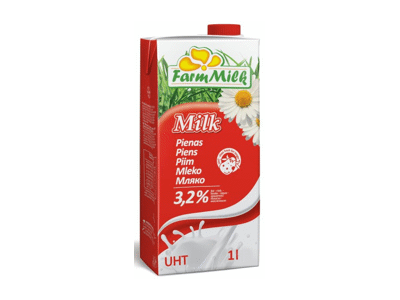 UAT pienas FARM MILK, 3,2% rieb., 1 l