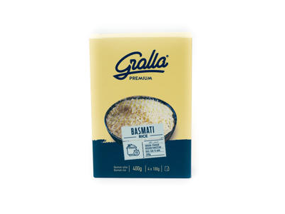 BASMATI ryžiai GRALLA, 4 x 100 g, 400 g