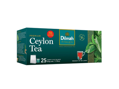 Juodoji arbata DILMAH Premium, maišeliuose, su siūlu, 25 vnt.