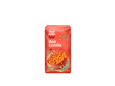 Raudonieji lęšiai WELL DONE, 400 g
