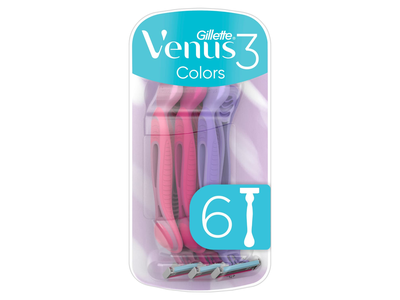 Vienk. skustuvai VENUS 3 Yel, 6 vnt.
