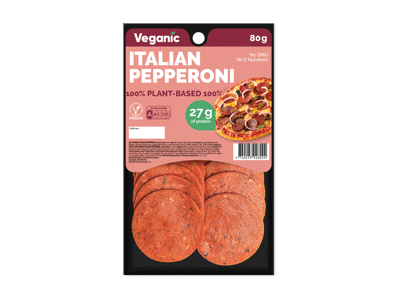 Augalinės kilmės dešra ITALIAN PEPPERONI, 80 g
