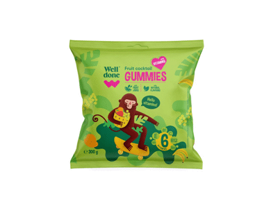 Guminukai WELL DONE su vitaminais, vaisių skonio, 300 g