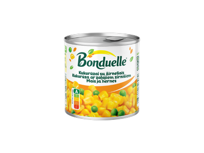 Kukurūzai su žirneliais BONDUELLE, 170 g / 140 g