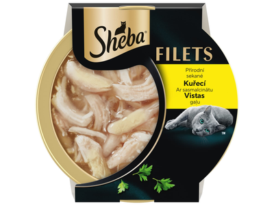 Kačių ėdalas SHEBA FILLETS, su višt. 60 g