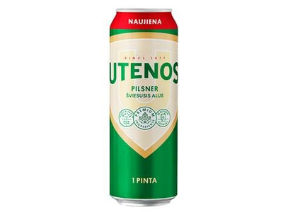 Alus UTENOS Pilsner, 4,6 %, 0,568 l, skardinė D