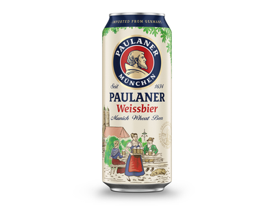 Alus PAULANER Weissbier, Naturtrub, 5,5%, 0,5 l, skardinė D