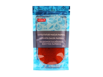 Raudonos saldžios rūkytos paprikos RIMI, 25g