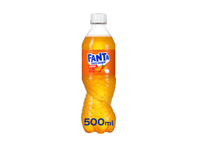 Gazuotas gaivusis gėrimas FANTA ZERO, apelsinų skonio, 500 ml