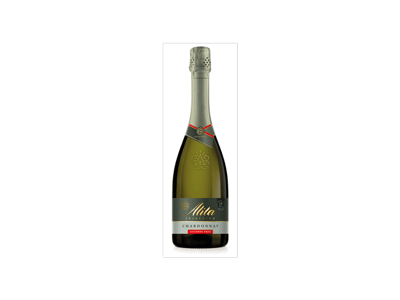 Nealkoholinis gazuotas pusiau sausas vynas ALITA CHARDONNAY, 750 ml