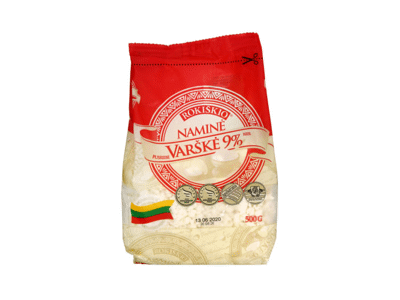 Pusriebė ROKIŠKIO NAMINĖ varškė, 9 % rieb., 500 g