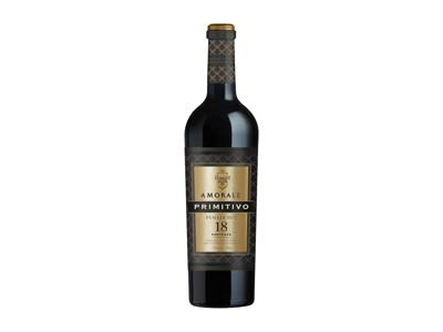 Pusiau sausas raudonasis vynas Amorale Primitivo Puglia IGT 18% 0,75L