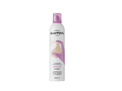 Purškiamas ypač grynas alyvuogių aliejus MANTOVA, česnakų skonio, 200 ml