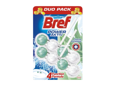 WC valiklis-gaiviklis BREF Blue Aktiv Eucalyptus, 2 x 50 g