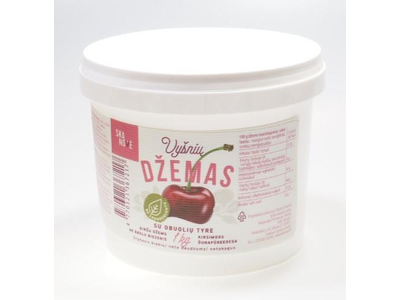 Vyšnių džemas SKANOVĖ, 35%, be konservantų, 1 kg