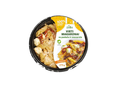 Virti makaronai su padažu ir mocarela sūriu, 275 g