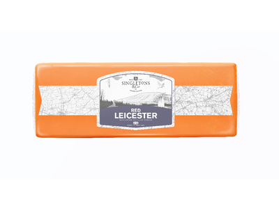 Kietasis sūris RED LEICESTER, blokas, 48% RSM, 2,5 kg