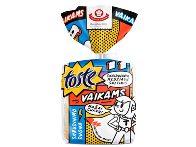TOSTE vaikams skrudinimo duona, 250 g