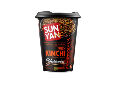 Greitai paruošiami Makaronai Sun Yan yakisoba su kimchi skonio padažu