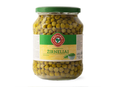 Konservuoti KĖDAINIŲ žalieji žirneliai, 660g/445g