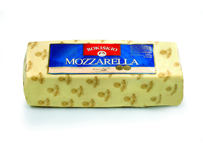 Sūris Mozzarella ROKIŠKIO, 45%, ~2,2 kg