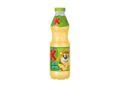 Bananų, obuolių, persikų nektaras KUBUŠ, 850 ml