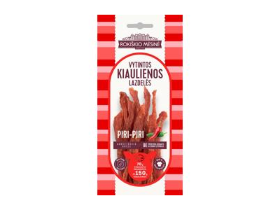 Vytintos kiaulienos lazdelės PIRI-PIRI, aštrios, a. r., 70 g
