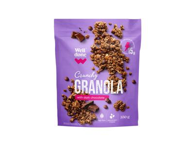Granola su šokolado gabaliukais WELL DONE, 350 g
