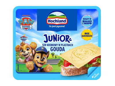 Fermentinis sūris-gauda HOCHLAND PAW PATROL, 47,5 % rieb., 150 g