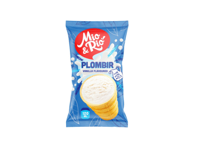 Valgomieji ledai MIO&RIO, vanilės skonio, 65 g