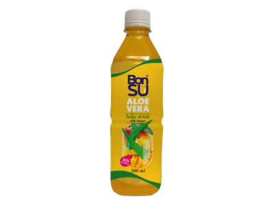 Aloe Vera sulčių gėrimas BONSU mangų skonio su minkštimu, (59%), 500ml
