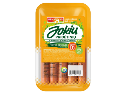 Virtos pieniškos dešrelės JOKIŲ PRIDĖTINIŲ E, a. r., 210 g
