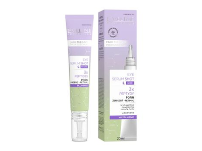 EVELINE SERUM SHOT 3 X PEPTYDY naktinis paakių serumas, 20 ml