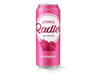 Alaus kokteilis UTENOS RADLER RASPBERRY (2%), 500 ml