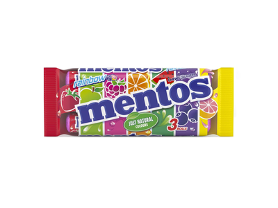 Kramt.saldainiai MENTOS RAINBOW, 3vnt. 112,5g