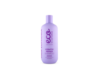 Šampūnas pažeistiems, nepaklusniems plaukams ECOFORIA "Keratin Repair", 400 ml
