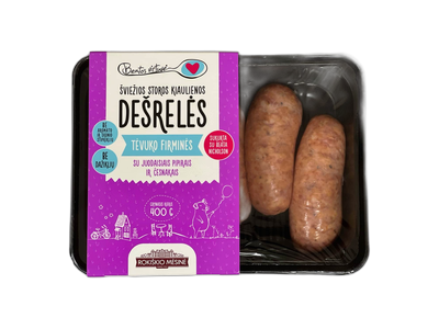 Storos TĖVUKO FIRMINĖS kiaul. dešrelės, 400 g