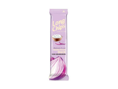Traškus užkandis LONG CHIPS, grietinės ir svogūnų skonio, 75 g